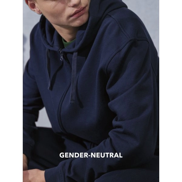 Immagine Felpa cappuccio con zip, modello sostenibile di genere neutro, - B&C ID.334 Zip Hood