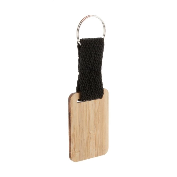Immagine Stropp portachiavi in bamboo, tondo