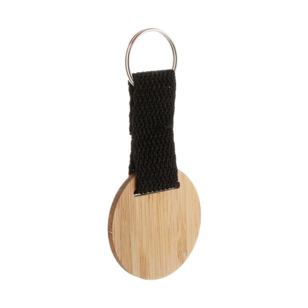 Stropp portachiavi in bamboo, tondo