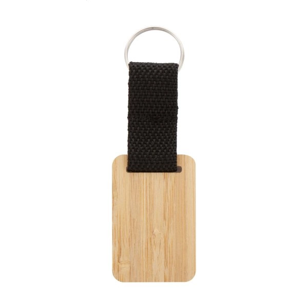 Immagine Stropp portachiavi in bamboo, tondo