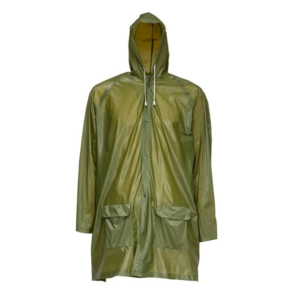 Immagine Impermeabile in PVC goffrato, con cappuccio e 2 tasche frontali, inserito in bustina