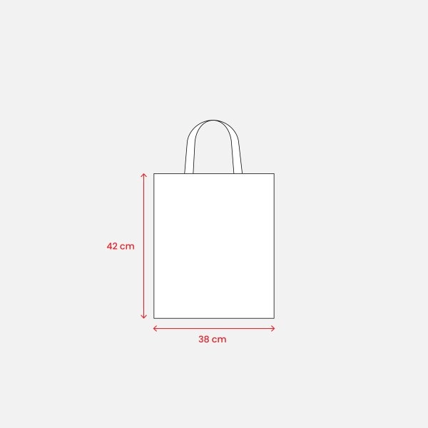 Immagine Shopper in cotone 135 g/m2, manici corti