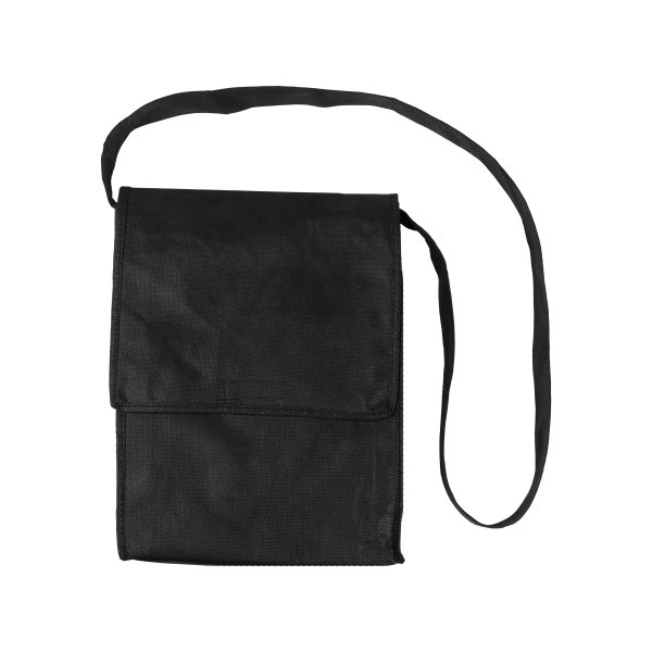 Immagine Shopper tascapane con soffietto in TNT 80 g/m2 cucito con tracolla