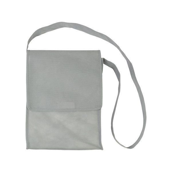 Immagine Shopper tascapane con soffietto in TNT 80 g/m2 cucito con tracolla