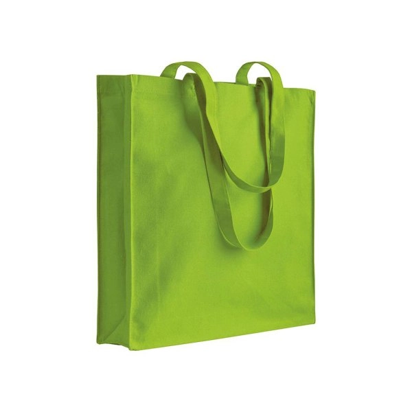 Immagine Shopper con soffietto in cotone 220 g/m2, manici lunghi