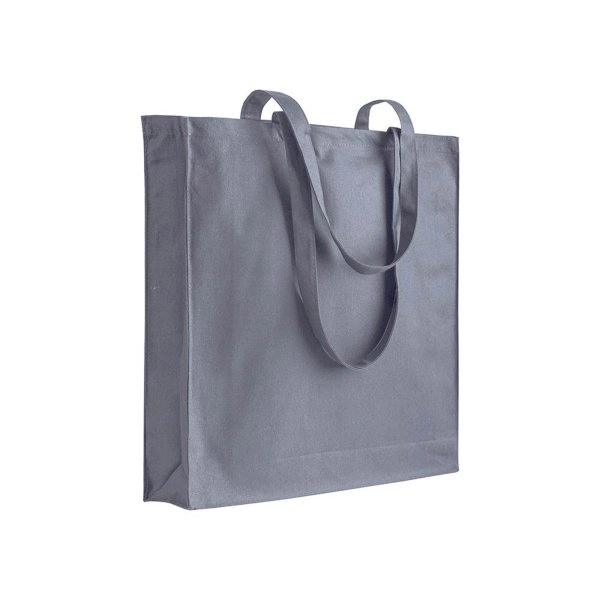 Immagine Shopper con soffietto in cotone 220 g/m2, manici lunghi