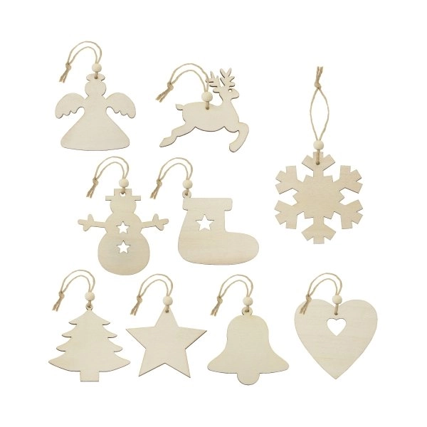 SET DECORAZIONI IN LEGNO 