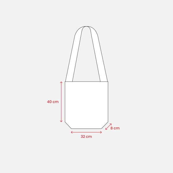 Immagine Shopper bicolore in TNT, tracolla e soffietto