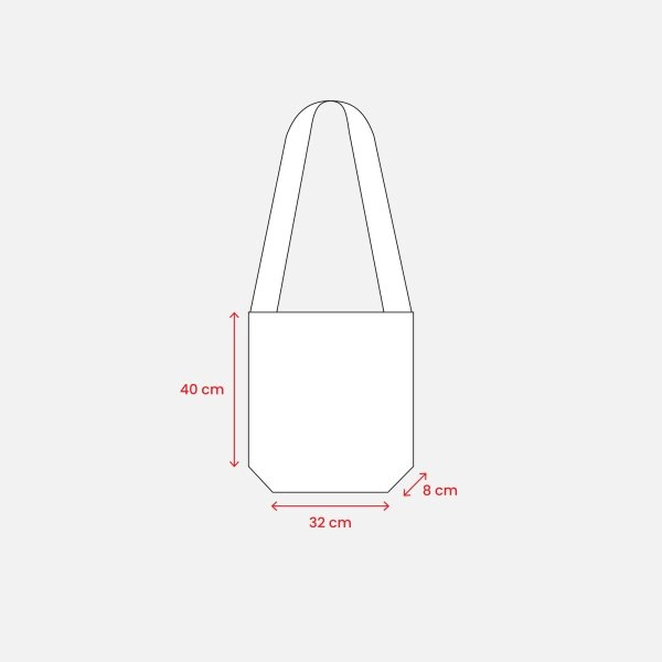 Immagine Shopper bicolore in TNT, tracolla e soffietto
