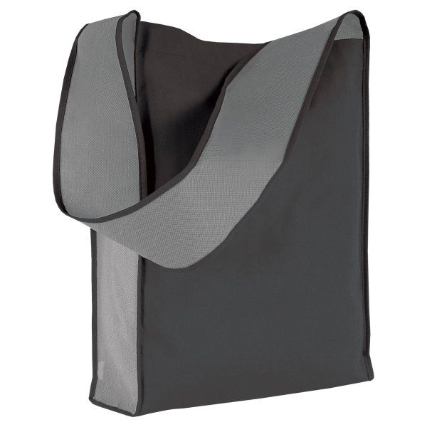 Immagine Shopper bicolore in TNT, tracolla e soffietto