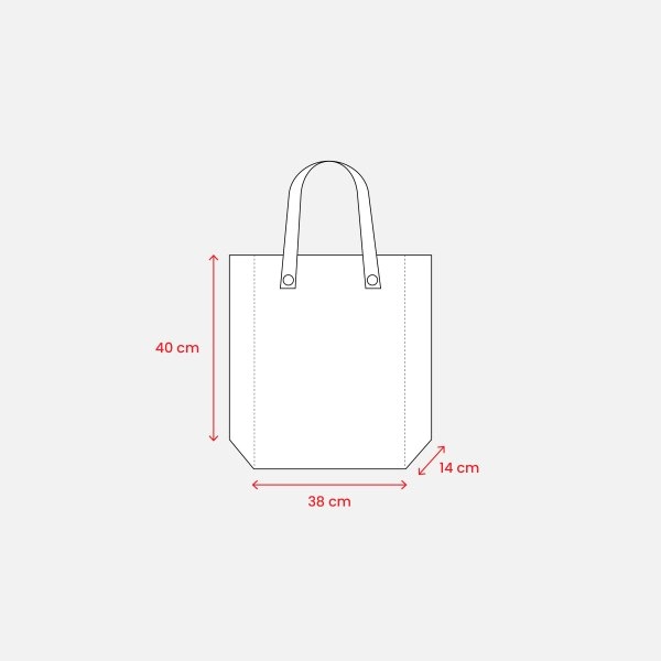 Immagine Shopper ripiegabile con soffietto in TNT 80g/m2 cucito, manici corti