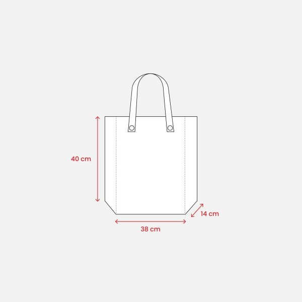 Immagine Shopper ripiegabile con soffietto in TNT 80g/m2 cucito, manici corti