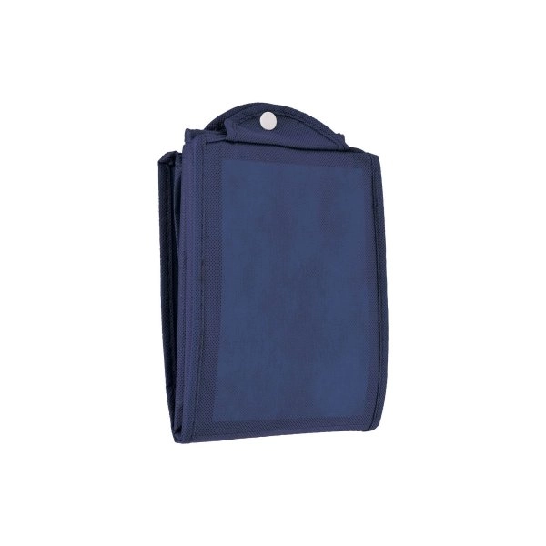 Immagine Shopper ripiegabile con soffietto in TNT 80g/m2 cucito, manici corti