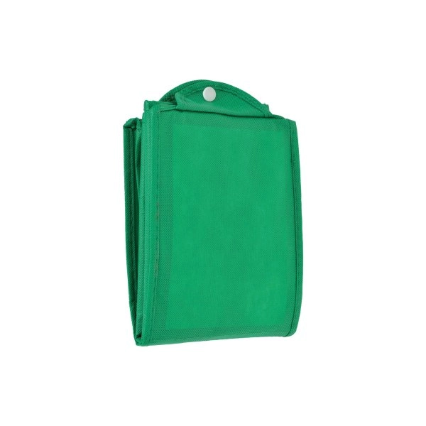 Immagine Shopper ripiegabile con soffietto in TNT 80g/m2 cucito, manici corti