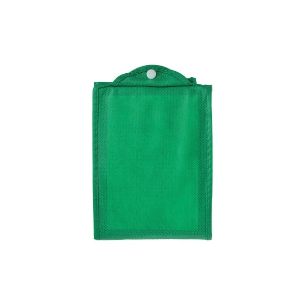 Immagine Shopper ripiegabile con soffietto in TNT 80g/m2 cucito, manici corti