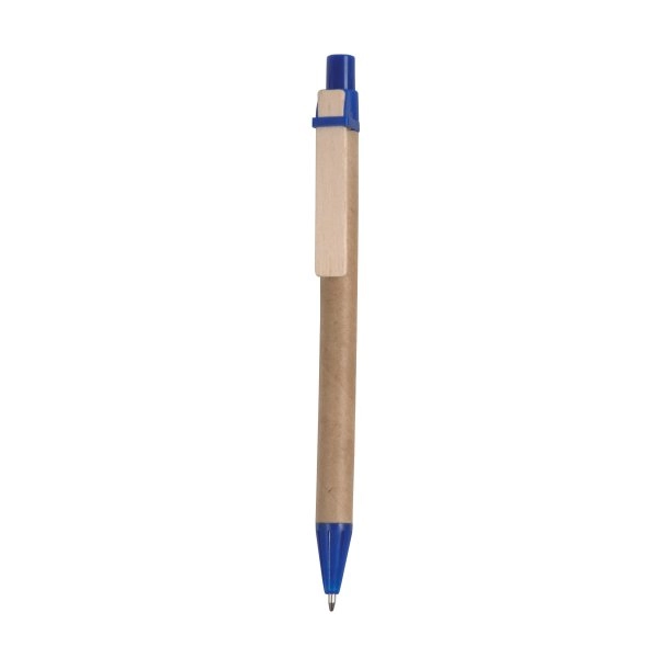 Immagine Penna a scatto, in cartoncino, con clip in legno