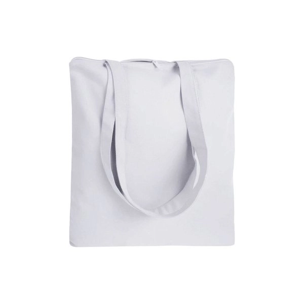 Immagine Shopper in cotone 220 g/m2, manici lunghi e chiusura con zip