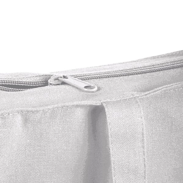 Immagine Shopper con soffietto in cotone 220 g/m2, manici lunghi e chiusura con zip