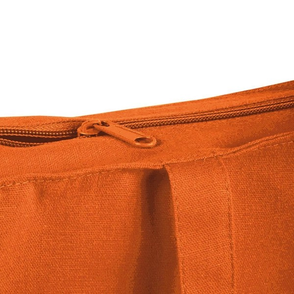 Immagine Shopper con soffietto in cotone 220 g/m2, manici lunghi e chiusura con zip