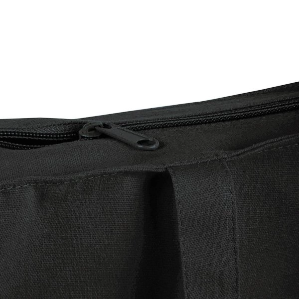 Immagine Shopper con soffietto in cotone 220 g/m2, manici lunghi e chiusura con zip