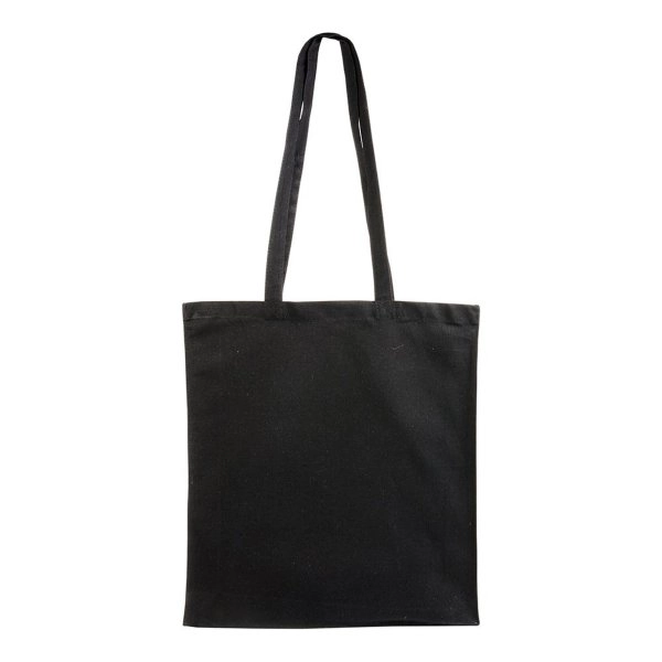 Immagine Shopper con soffietto in cotone 220 g/m2, manici lunghi e chiusura con zip