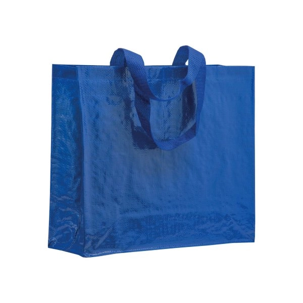 Immagine Shopper con soffietto in PP laminato 120 g/m2, manici lunghi a nastro