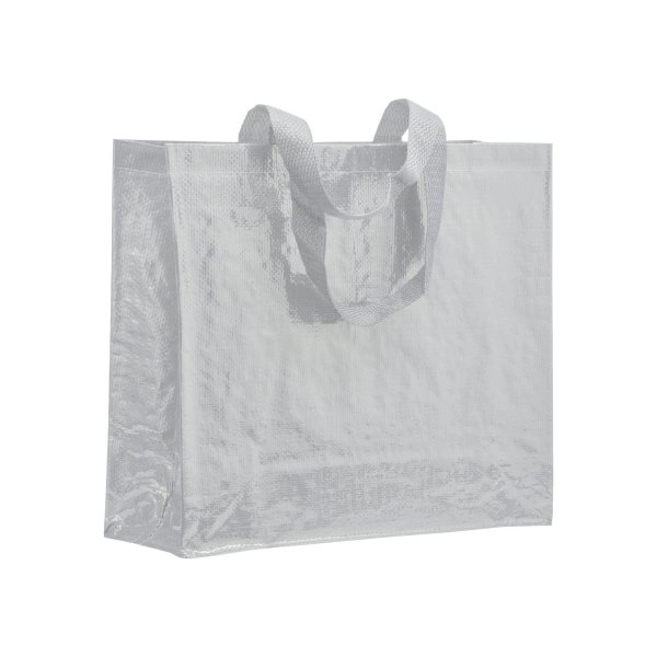 Immagine Shopper con soffietto in PP laminato 120 g/m2, manici lunghi a nastro