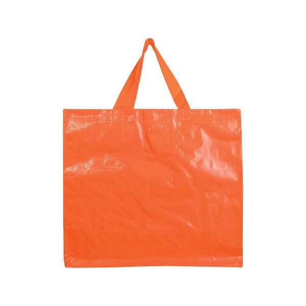 Immagine Shopper con soffietto in PP laminato 120 g/m2, manici lunghi a nastro
