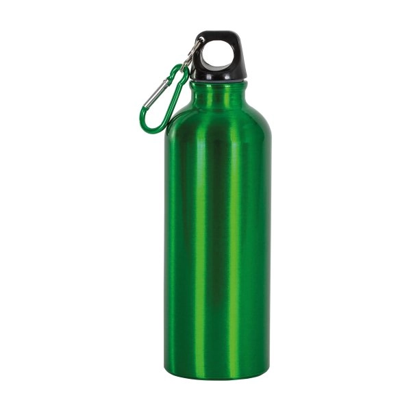 Immagine Borraccia in alluminio (500ml), con tappo in plastica e moschettone
