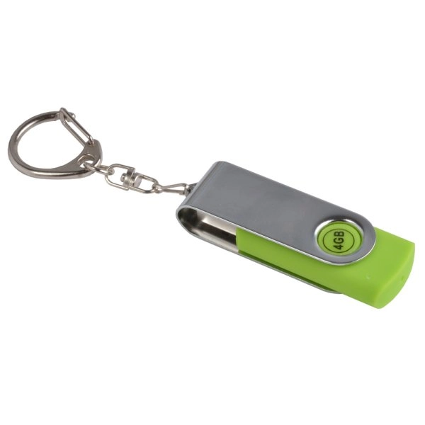 Chiavetta girevole USB 4Gb ABS gommata/Metallo Possibilità di import su richiesta a parti