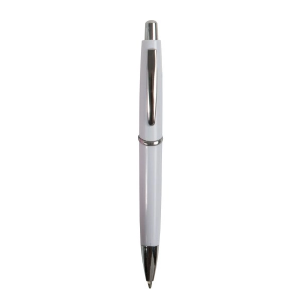 Immagine Penna a scatto in plastica ABS, fusto colorato e clip in metallo, refill jumbo