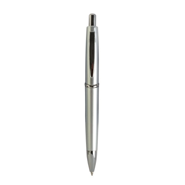 Immagine Penna a scatto in plastica ABS, fusto colorato e clip in metallo, refill jumbo