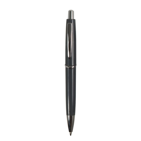 Immagine Penna a scatto in plastica ABS, fusto colorato e clip in metallo, refill jumbo