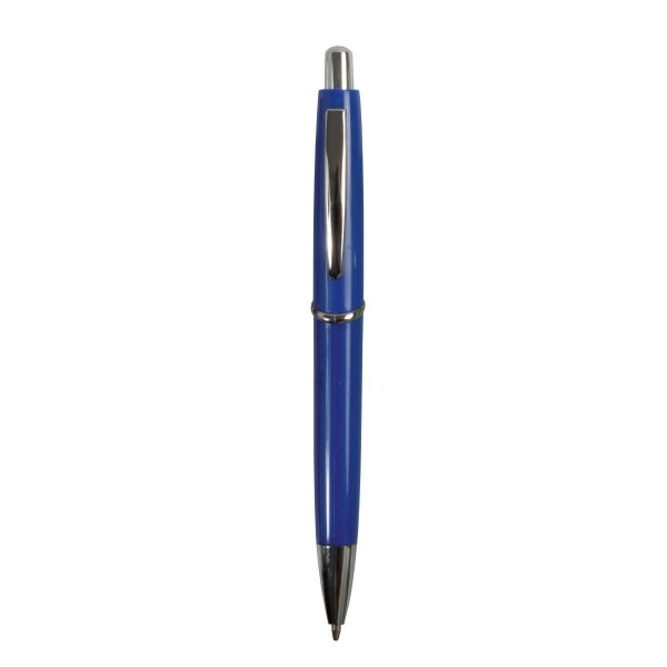 Immagine Penna a scatto in plastica ABS, fusto colorato e clip in metallo, refill jumbo