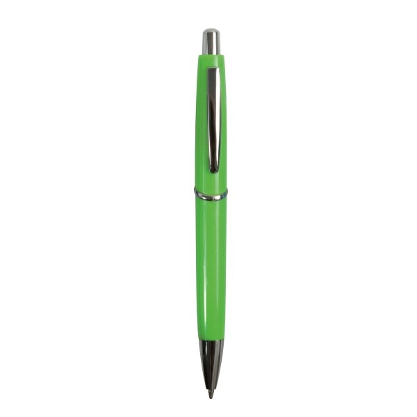 Immagine Penna a scatto in plastica ABS, fusto colorato e clip in metallo, refill jumbo