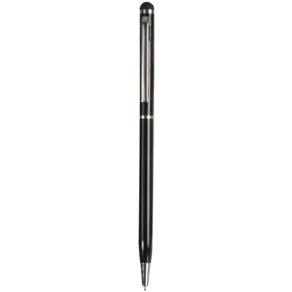 Immagine Penna twist con fusto e clip in metallo, con gommino per toch screen in tinta
