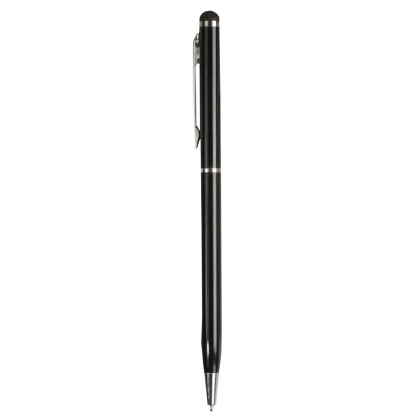 Immagine Penna twist con fusto e clip in metallo, con gommino per toch screen in tinta