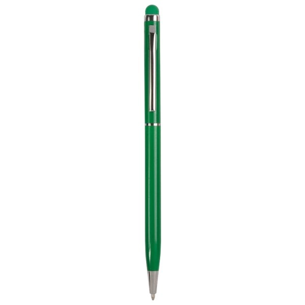 Immagine Penna twist con fusto e clip in metallo, con gommino per toch screen in tinta