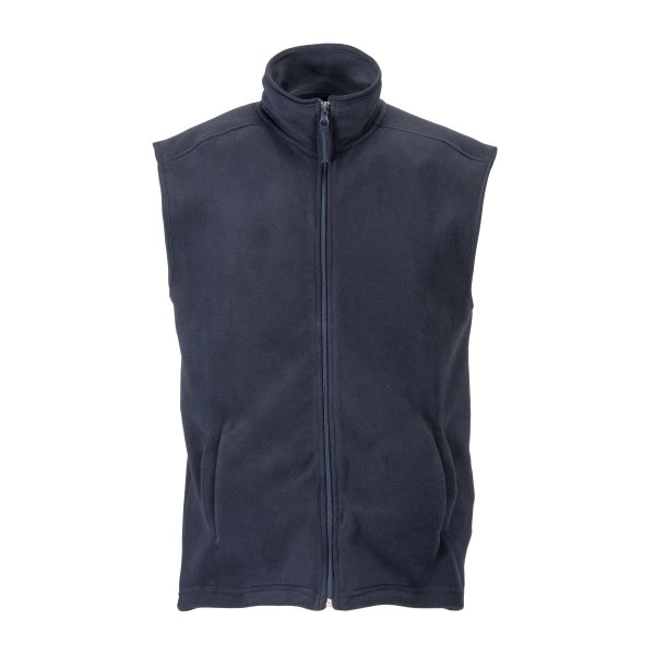 Gilet in polar, zip intera e 2 tasche laterali