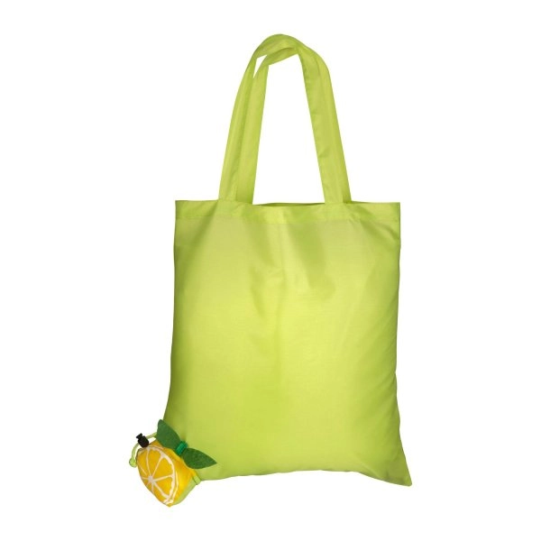 Immagine Shopper ripiegabile a forma di arancia, mora e limone in poliestere 190T
