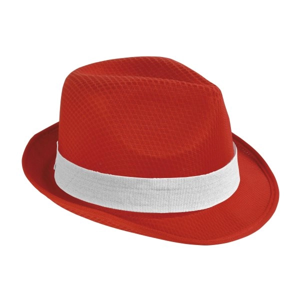 Cappello in poliestere con fascia elastica 2,5 cm applicabile e personalizzabile
