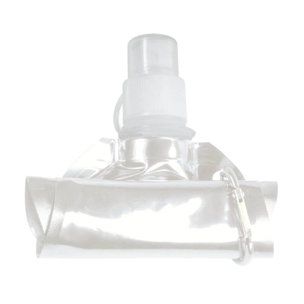 Immagine Borraccia in PE/PET BPA free ripiegabile (480ml), con moschettone
