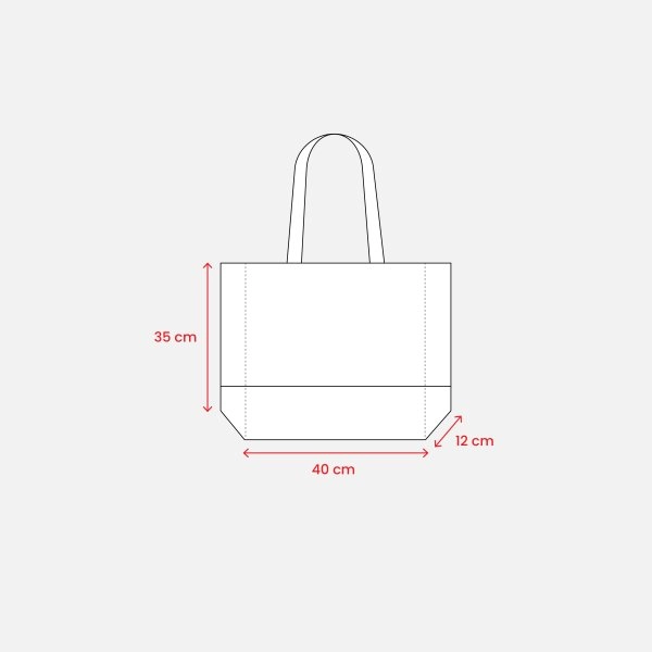 Immagine Shopper con soffietto in TNT 80 g/m2, manici lunghi
