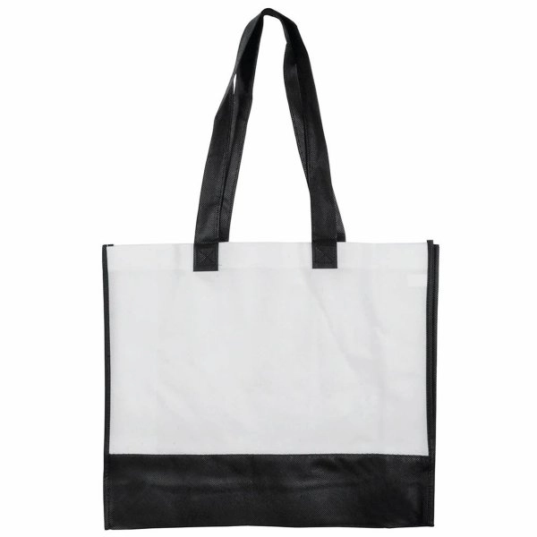Immagine Shopper con soffietto in TNT 80 g/m2, manici lunghi