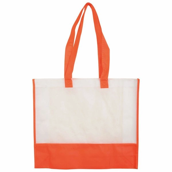 Immagine Shopper con soffietto in TNT 80 g/m2, manici lunghi