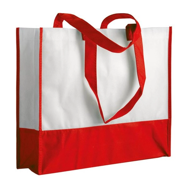 Immagine Shopper con soffietto in TNT 80 g/m2, manici lunghi
