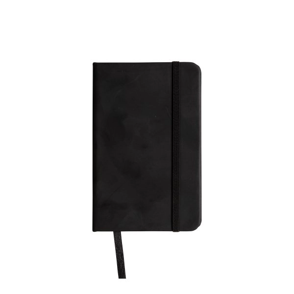 Immagine Quaderno in PU con elastico colorato, fogli a righe (80 pag.), segnalibro in raso