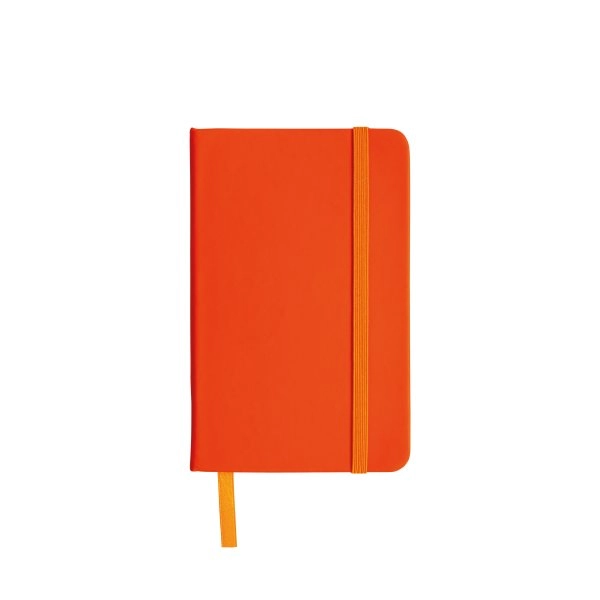 Immagine Quaderno in PU con elastico colorato, fogli a righe (80 pag.), segnalibro in raso