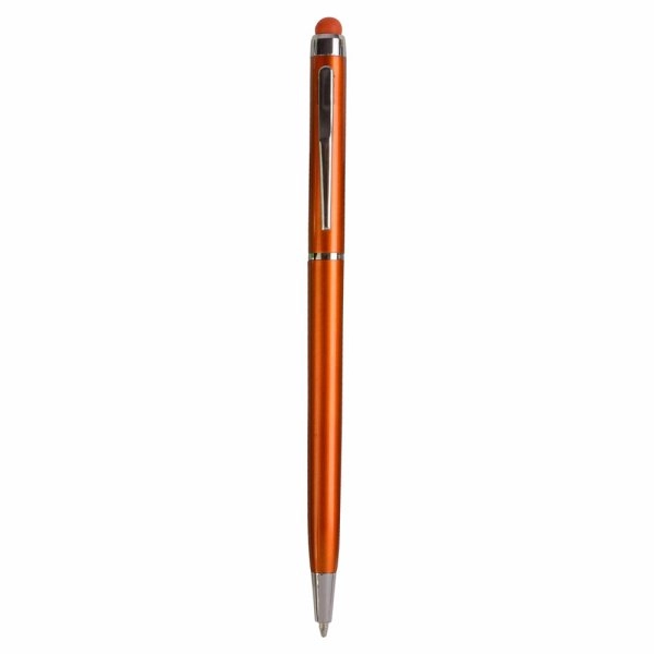 Immagine Penna twist in plastica con gommino per touch screen e clip in metallo
