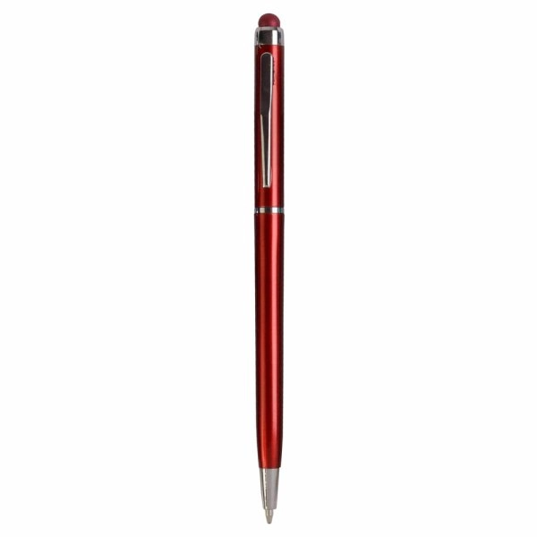 Immagine Penna twist in plastica con gommino per touch screen e clip in metallo